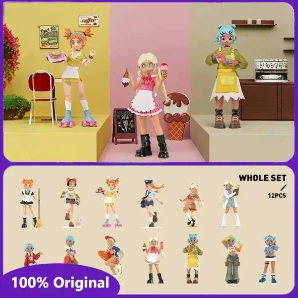 kf-Sb3e4735189654a6996e80d17aab1f30c2 POP MART Peach Riot Rush Hour Series Blind Box Guess Bag Toys Doll Cute Action Anime Figure Desktop Ornaments Collection Gift - Image 1