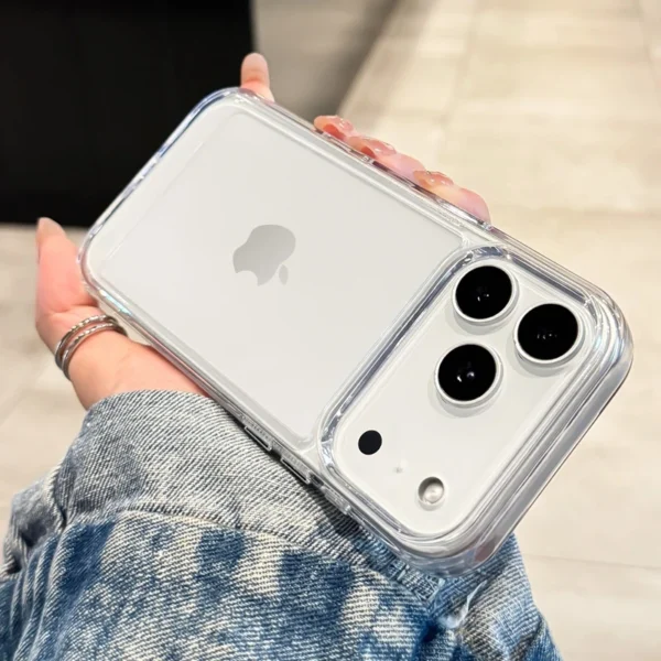 Luxury Transparent Acrylic Phone Case For iPhone 11 12 13 14 15 16 17 Pro Max Plus Air Shock Proof Bumper Clear Cases Cover - Image 4