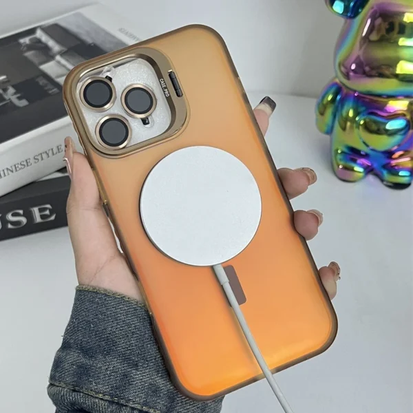 Multi-Functional Magnetic Phone Case with Color Changing and Frosted Effect for iPhone 16 15 14 13 12 11 Pro Max Magsafe Cover - Image 4