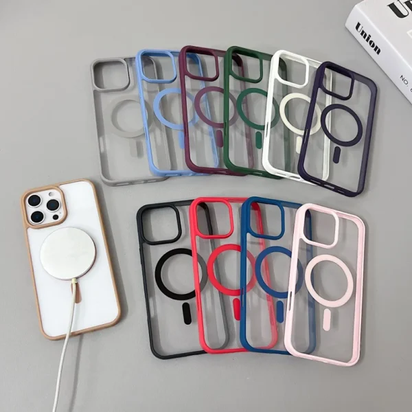 Luxury Original Magsafe Transparent Phone Case For iPhone 16 Plus 15 Pro Max 14 13 12 11 Mini Magnetic Protective Clear Cover - Image 6