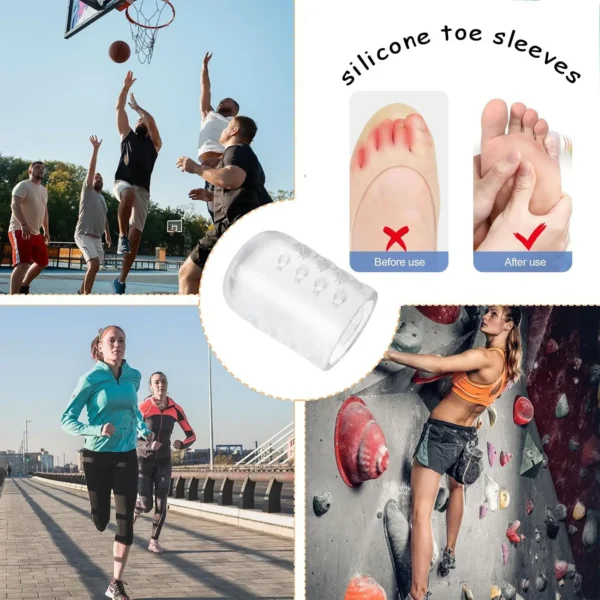 20pcs Toe Protectors Silicone Gel Caps for Corns Calluses Blisters Pain Relief, Soft Toe Sleeves Cushions - Image 5