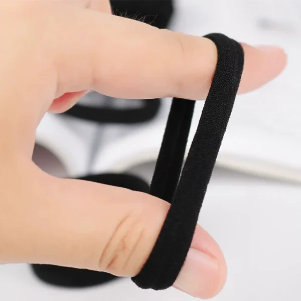 50pcs Black Hair Ties for Women Girls Seamless Thick Black Hair Band Elastic Hair Ties No Damage Ponytail Holder Hair Accessorie - Image 5
