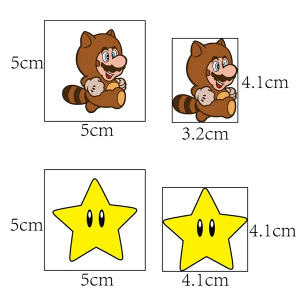 20Pcs/set Super Mario Bros Temporary Tattoo Stickers Kawaii Luigi Yoshi Figure Decals Toys Children Birthday Party Gifts - Image 4