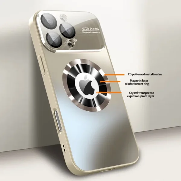 New Titanium Metallic Luxury Matte Case For iPhone 17 16 15 14 13 12 Pro Max Plus For Magsafe Glass Lens Camera Protection Cover - Image 4