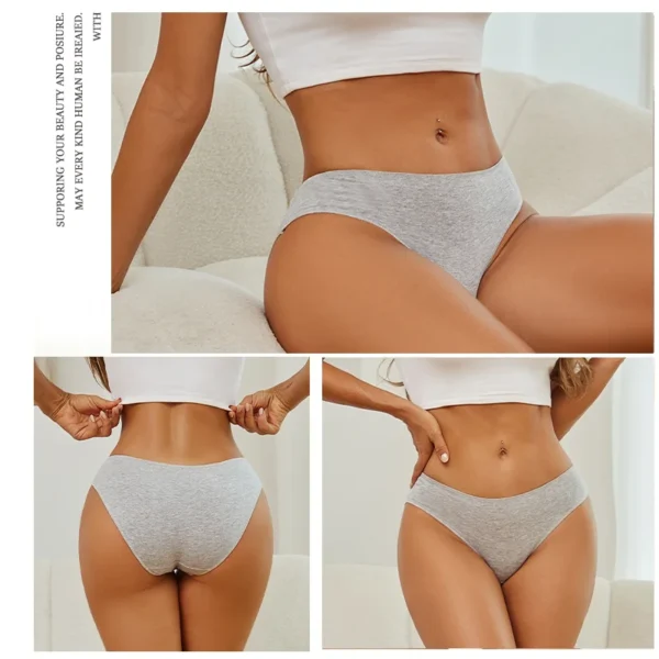 3Pcs Women's Cotton Briefs Seamless Underwear Women Panties Sexy Breathable Briefs Female Stretch Ladies Soft Lingerie - Image 2