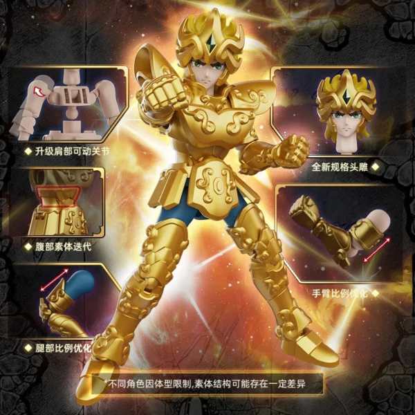 Blokees Galaxy Version Gold Saint Action Figure Libra Dohko Sagittarius Champion Seiya Mu Aiolia Assembly Toys Children Gift - Image 3