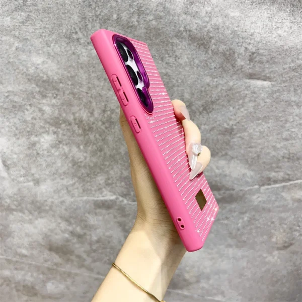 Luxury Girl Diamond Bling Glitter Phone Case for Samsung Galaxy S25 Ultra S24 S23 FE S22 S21 Plus A55 ZFLIP 6 High-grade Cover - Image 3