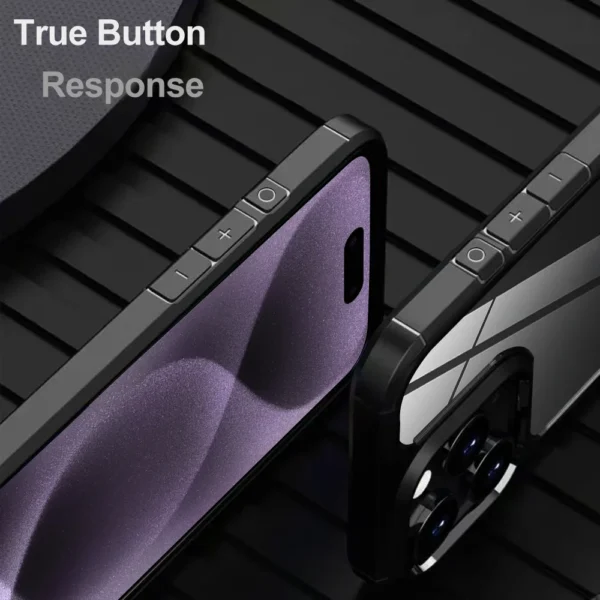 Luxury Transparent Shockproof Bumper Armor Case for iPhone 16 15 14 Plus 13 12 11 Pro Max X XS 7 8 Rugged Frame Hard Back Cover - Image 2