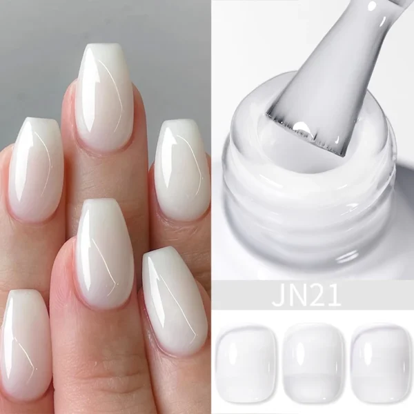 BORN PRETTY Purple Jelly Nude Gel Nail Polish 10ml Translucent Clear Gel Polish French Manicure Milky Natural Transparent Gel - Image 2