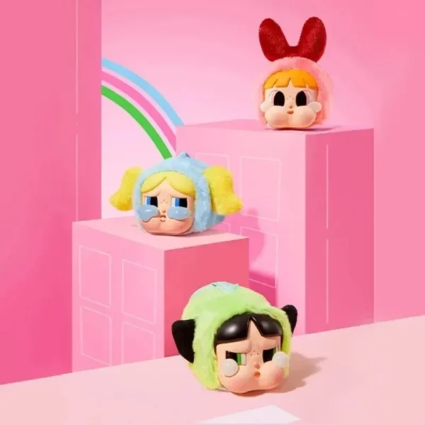 POP MART CRYBABY x Powerpuff Girls Series - Vinyl Face Plush Blind Box Mystery Box Guess Bag Cute Anime Figure Toys Doll - Image 3