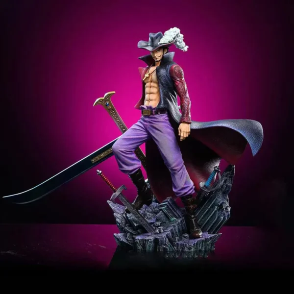 28CM ONE PIECE Figures Eagle eye Dracule Mihawk Anime Figure Top War Pvc Model Statue Doll Collection Ornaments Toys Gift - Image 1