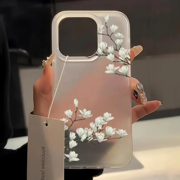 Flower Clear Phone Case For iPhone 16 Pro Case iPhone 13 15 17 11 12 14 Pro Max Plus 12 13 Mini Shockproof Silicone Soft Cover - Image 2