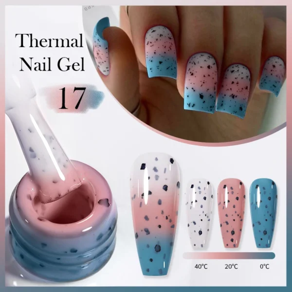 BORN PRETTY Eggshell Thermal Gel Nail Polish 10ml Snowflake Temperature Color Changing Vernis Semis Permanent Need Matte Top - Image 4