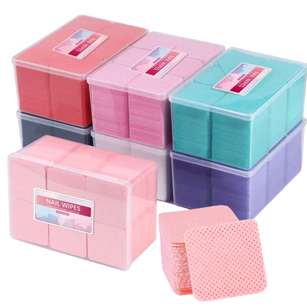 1080pcs Boxed Nail Art Lint-Free Eyelash Glue Wipes Paper Gel Polish Remover Clean Glue Cotton Pads Beauty Cleaning Tools - Image 7
