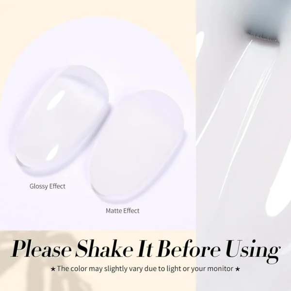 BORN PRETTY Milky White Gel Nail Polish 10ML Jelly White Translucent Natural Color Gel Polish Nail Art Manicure Varnish - Image 5