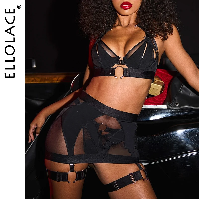 kf-Sbff1464ae2d448088280776d76c9712fd Ellolace Lingeries Sexy Hot Sexy Premium Underwear Set Attractive Open Chest Suspenders Hollow out Halter Bra Luxury Intimate - Image 1