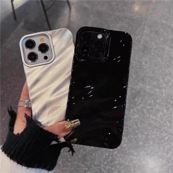 Soft Water Ripple Pattern Phone Case For iPhone 11 12 13 14 15 16 17 Pro Max X Xs Max XR 7 8 Plus SE 2020 Air Bumper Cases Cover - Image 2