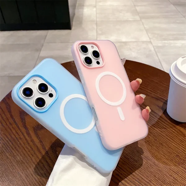 Luxury Candy Magsafe Wireless Charge Matte Case For iPhone 17Air 11 12 13 14 15 16 17 Pro Max Plus Magnetic Bumper Cases Cover - Image 2