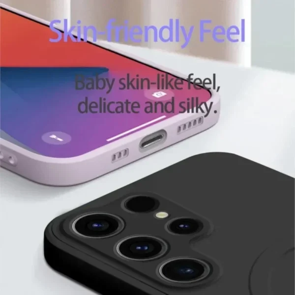 Original Liquid Silicone Magnetic Wireless Charge Case For Samsung Galaxy S26 S25 S24 S23 S22 Ultra For Magsafe Shockproof Cover - Image 3