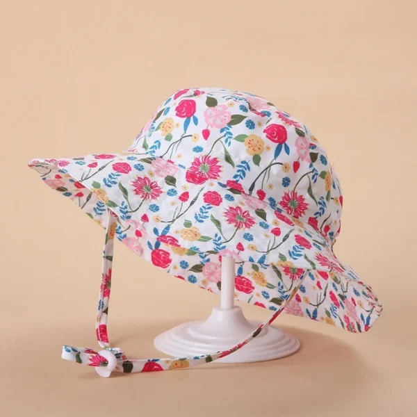 Children Hat Toddler Boys Girls Summer Cartoon Panama Sun Hat Baby Beach Fisherman Bucket Hat Kids Ear Cover Caps 0-8 Years - Image 3