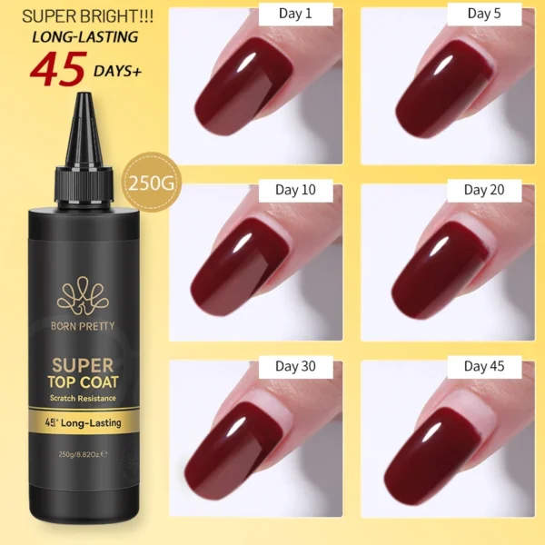 BORN PRETTY 250g Base Gel Super Top Coat Matte Top Coat Gel Polish Soak Off UV LED Gel Varnish Functional Gel Nail Salon - Image 2
