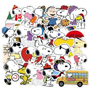 50pcs Snoopy Stickers Cartoon Decoration Laptop Skateboard Notebook Luggage Waterproof Decal Graffiti Sticker Kids Toys