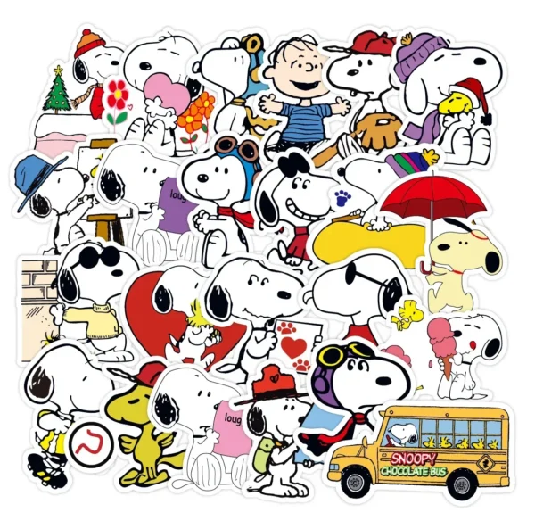50pcs Snoopy Stickers Cartoon Decoration Laptop Skateboard Notebook Luggage Waterproof Decal Graffiti Sticker Kids Toys - Image 1