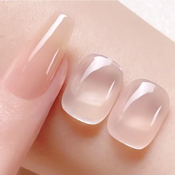 BORN PRETTY Jelly Nude Gel Nail Polish 10ml Light Pink Peach Translucent Color UV Light Cure Gel Varnish Nail Art DIY at Home - Image 2