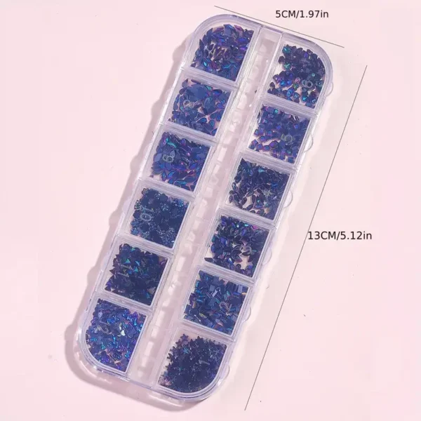 Multi Shapes 3D Flat Bottom Nail Rhinestones Colorful Nail Gems Glass AB Crystal Kit Nail Charms For DIY Manicure Craft Decora - Image 5