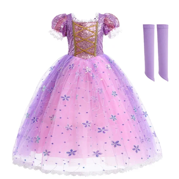 Children Snow White Cinderella Aurora Anna Elsa Costume Girl Cosplay Dress Kids Encanto Mirabel Little Mermaid Halloween Clothes - Image 3