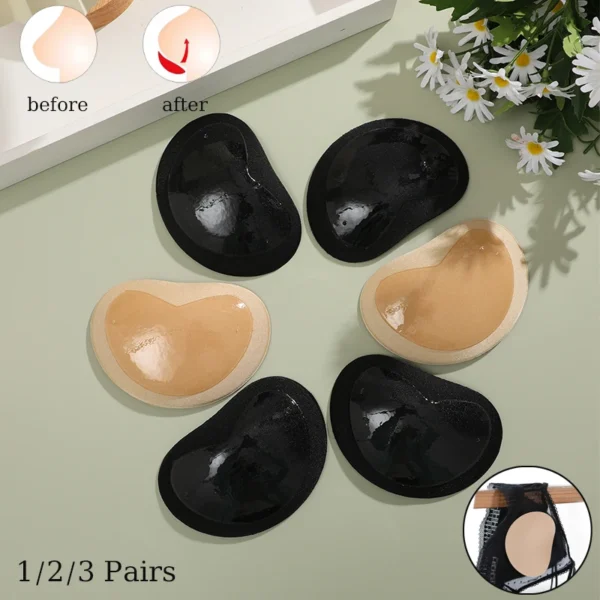 1Pair Silicone Bra Inserts Breast Pads Sticky Push-up Women Bra Cup Thicker Nipple Cover Patch Bikini Inserts for Swimsuit - Image 6