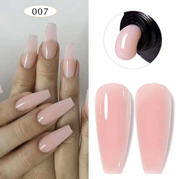 15ml Solid Extension Gel Nail Build Poly Nail Acrylic Gel Crystal Naked Color UV LED Polish Gel For Extend Nail Quick Extension - Image 5