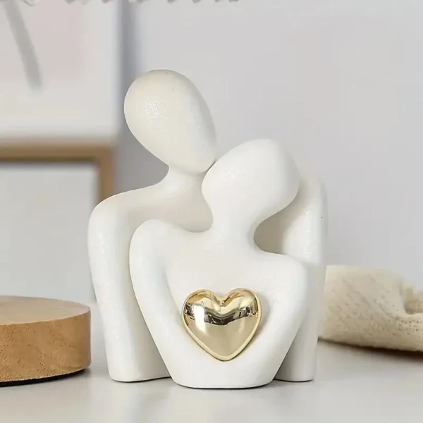 1Pc Romantic Love Embrace Statue Ornament Couple Set Bedroom Interior Decoration Valentine's Day Gift - Image 6
