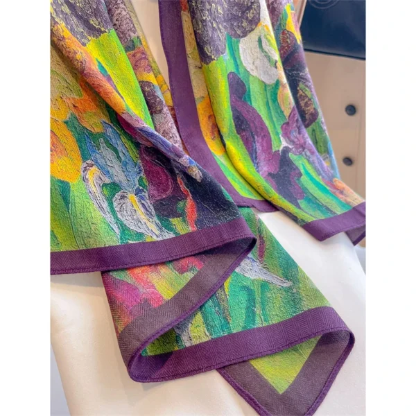 Luxury Wool and Silk Scarves Winter Warm Design Shawl Elegant Scarf Women Wrap Hijab Pashmina Bufanda Female Long Foulard 2025 - Image 5