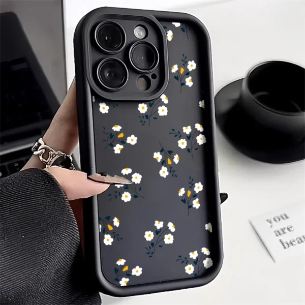 Matte Silicone Flower Phone Case For iPhone 11 Case iPhone 15 13 16 12 14 17 Pro Max XR XS X 7 8 SE Soft floral Shockproof Cover - Image 4