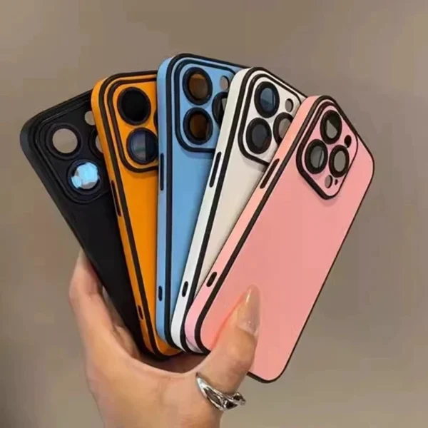 Luxury Matte Cortex Phone Case For iPhone 11 12 13 14 15 16 Pro Max Plus Shockproof Lens Protection Bumper Back Cases Cover - Image 2