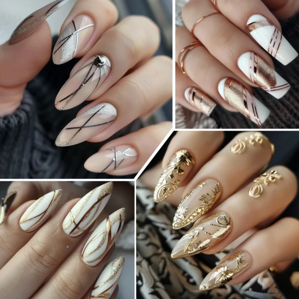 Gold Silver Metallic Liner Paint Gel Nail Polish Chrome Mirror Metal Effect Super Bright French UV LED Semi Permanent Nail Gel - Image 4