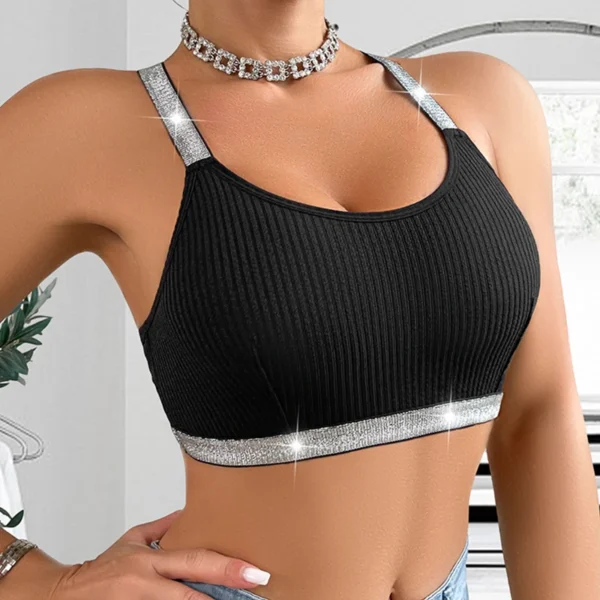 Sexy Ribbed Sportswear Fitness Women Underwear Yoga Tanks Top Backless Lingerie Lady Bras Comfortable Push Up Chic Bralette - Image 3
