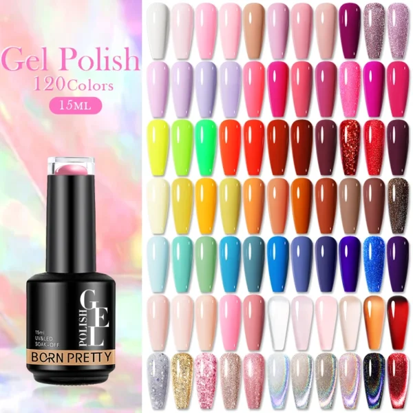 BORN PRETTY Nude Pink Red Gel Nail Polish Jelly Color Semi Permanent Soak Off UV LED Varnish Design 6/7/10/15ml Nail Supplies - Image 2