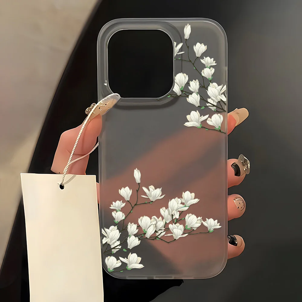 kf-Sce83ea1d80494bb4a30e968477a31325N Flower Clear Phone Case For iPhone 16 Pro Case iPhone 13 15 17 11 12 14 Pro Max Plus 12 13 Mini Shockproof Silicone Soft Cover - Image 1
