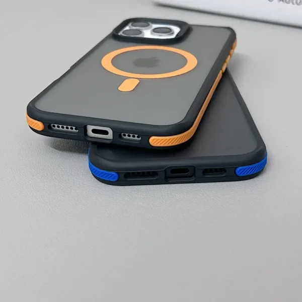 Luxury Magnetic Color Matte Translucent Armor Shockproof Case For iPhone 11 12 13 14 15 16 ProMax Magsafe Wireless Charge Cover - Image 3