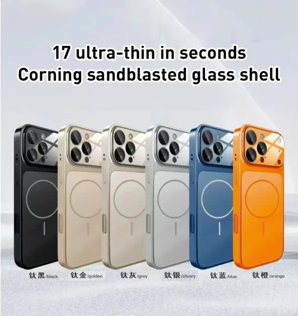 Original Glass Nano Matte Case For iPhone 17 Pro Max Air 16 15 14 13 12 11 17 Pro Magnetic Magsafe Wireless Charging Armor Funda - Image 6