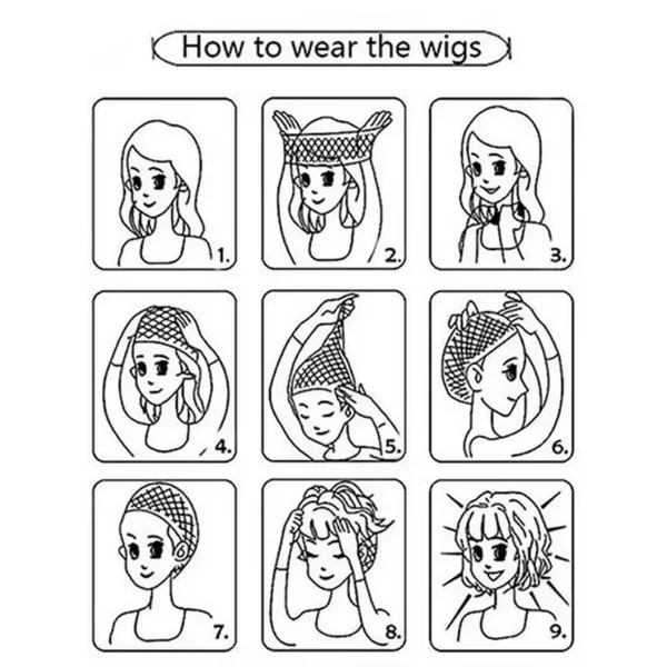 Synthetic Short Straight Bobo Hat Wigs Baseball Cap Adjustable Black Brown Hairpiece for Women - Image 6