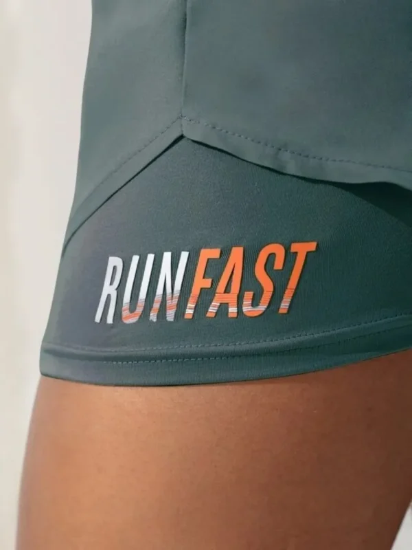 Women's High Rise Yoga Shorts With Elastic Proximity Control Running Shorts, Fake Two Pieces Pants - Image 3