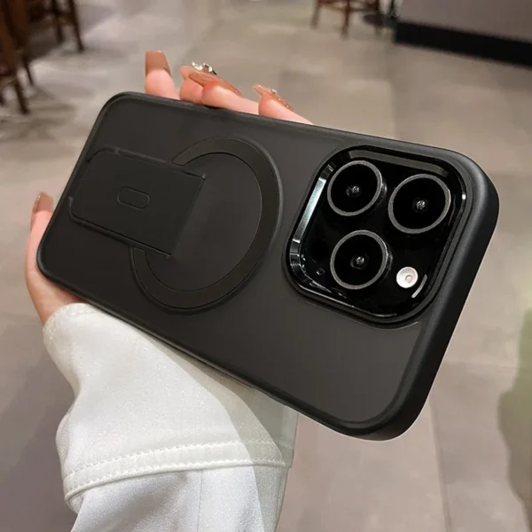 Luxury Magsafe Kickstand Stand Phone Case For iPhone 11 12 13 14 15 16 17 Pro Max Air Plus Magnetic Shockproof Bumper Cover - Image 4