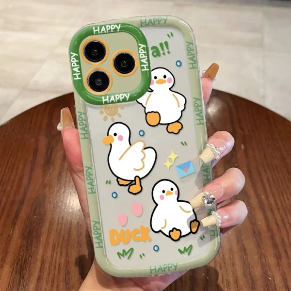 Cartoon Duck Soft Phone Case For iPhone 11 Case iPhone 17 15 14 13 12 16 Pro Max 7 8 Plus XS XR X SE 2022 Silicone Back Cover - Image 3