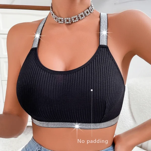 Sexy Ribbed Sportswear Fitness Women Underwear Yoga Tanks Top Backless Lingerie Lady Bras Comfortable Push Up Chic Bralette - Image 1