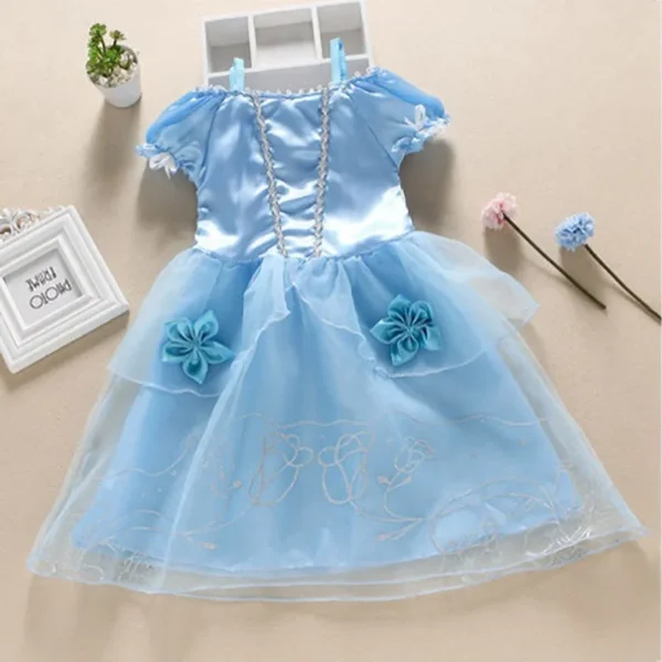 Girls Princess Dress Kids Cinderella Snow White Aurora Sofia Rapunzel Cinderella Halloween Costume Children Birthday Party Dress - Image 4
