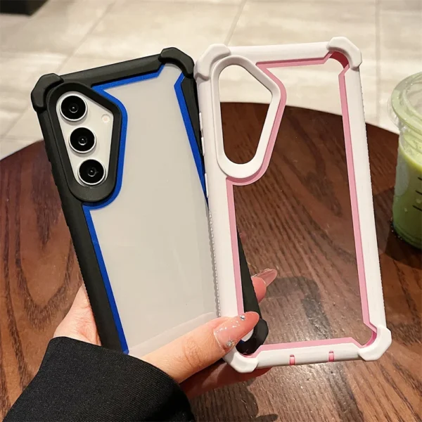 Heavy Duty Dual Layer Transparent Luxury Phone Case for Samsung Galaxy A06 A12 A15 A16 A21 A23 A24 A25 A35 A51 A54 A55 A56 Cover - Image 3