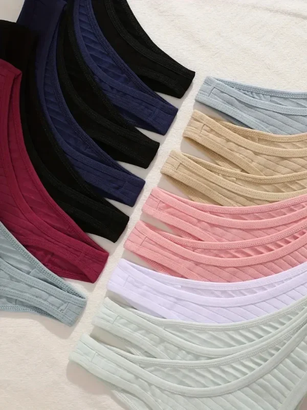 13Pcs/Set Women Cotton G-Strings Panties Female Low Rise Thongs Ladies Sexy Bikini Girl Soft M-XL Intimates Lingerie - Image 4